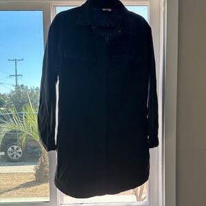 Dip Charcoal Denim Long Sleeve Dress